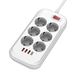 ColorWay CW-CHE64PDW | Gniazdo zasilania z USB | 2 m | Biały