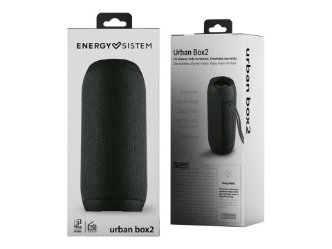 Energy Sistem | Głośnik | Urban Box 2 | 10 W | Bluetooth | Onyx | Połączenie bezprzewodowe
