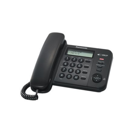 Panasonic | Corded | KX-TS560FXB | Built-in display | Caller ID | Black | 190 X 196 X 95 mm | Phonebook capacity 50 entries | 58