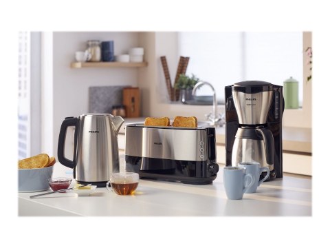 Philips | Czajnik | HD9351/90 | Elektryczny | 2200 W | 1,7 L | Stal nierdzewna | Podstawa obrotowa 360° | Stal nierdzewna