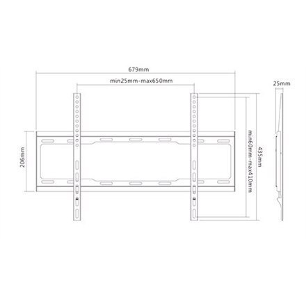 Sunne | Uchwyt ścienny | 37-70-EF | Stały | 37-70 " | Maksymalna waga (udźwig) 40 kg | Czarny