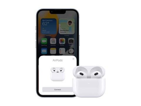 Apple | AirPods (3. generacji) z etui ładującym Lightning | bezprzewodowe | douszne | z redukcją szumów | bezprzewodowe | białe