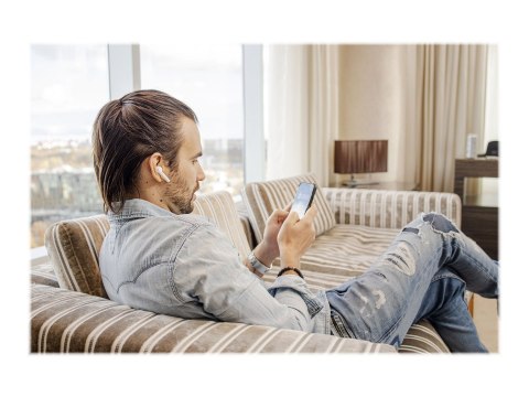 Defunc | Słuchawki douszne | Prawdziwa rozrywka | Wbudowany mikrofon | Bluetooth | Bezprzewodowy | Biały