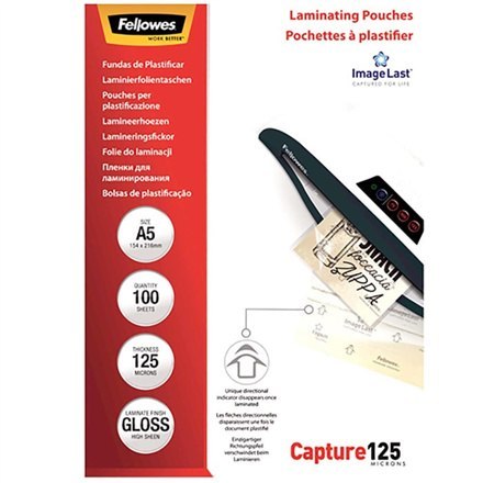 Fellowes | Lamination pouches | A3 (297 x 420 mm) | Glossy | Transparent