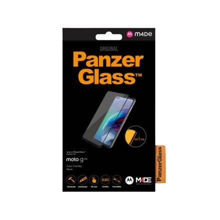 PanzerGlass | Ochraniacz ekranu - szkło | Motorola Moto G100 | Szkło hartowane | Czarny | Przezroczysty