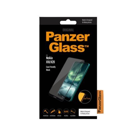 PanzerGlass | Ochraniacz ekranu - szkło | Nokia X10, X20 | Szkło hartowane | Czarny | Przezroczysty