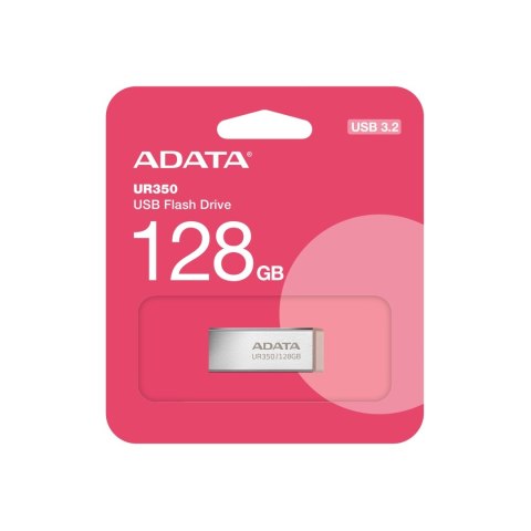 ADATA | Pamięć Flash USB | UR350 | 128 GB | USB 3.2 Gen1 | Brązowa