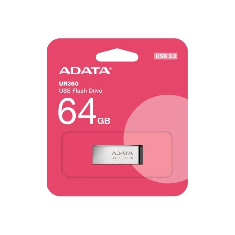ADATA | Pamięć Masowa USB | UR350 | 64 GB | USB 3.2 Gen1 | Czarny