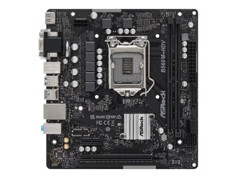 ASRock | B560M-HDV R3.0 | Rodzina procesorów Intel | Gniazdo procesora LGA1200 | DDR4 DIMM | Gniazda pamięci 2 | Obsługiwane int