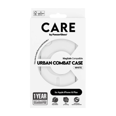 CARE by PanzerGlass Case Flagship White MagSafe iPhone 16 Plus | CARE
