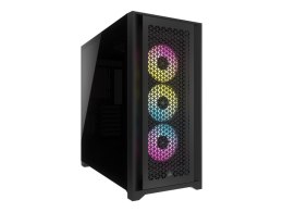 Corsair | Obudowa PC ze szkła hartowanego | iCUE 5000D RGB AIRFLOW | Okno boczne | Czarny | Mid-Tower | Zasilacz w zestawie Nie