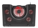 GENESIS Podkładka chłodząca pod laptopa, OXID 550 15.6-17.3 5 WENTYLATORÓW, PODŚWIETLENIE LED, 1 USB | Genesis | Podkładka chłod