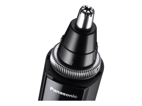 Panasonic ERGN300K503 Wet/Dry Nose & Ear Hair Trimmer with Vortex Cleaning System, Grey