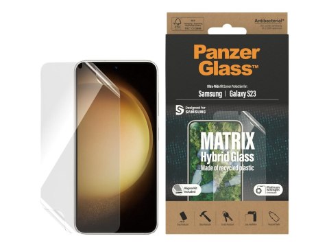 PanzerGlass | Matrix Screen Protector, Ultra-Wide Fit W. Alignerkit | Screen Protector | Samsung | Galaxy S23 | Transparent