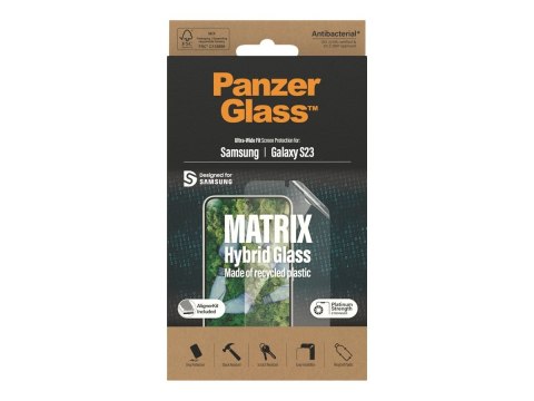 PanzerGlass | Matrix Screen Protector, Ultra-Wide Fit W. Alignerkit | Screen Protector | Samsung | Galaxy S23 | Transparent