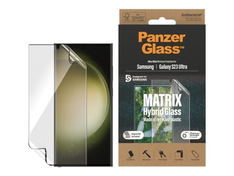 PanzerGlass | Matrix Screen Protector, Ultra-Wide Fit W. Alignerkit | Screen Protector | Samsung | Galaxy S23 Ultra | Transparen