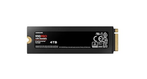 Samsung | 990 PRO z radiatorem | 4000 GB | Format SSD M.2 2280 | Interfejs SSD M.2 NVME | Prędkość odczytu 7450 MB/s | Prędkość
