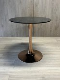 Stół okrągły VICTORY BLACK WOOD 70 cm COPPER
