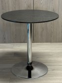 Stół okrągły VICTORY BLACK WOOD 70 cm SILVER