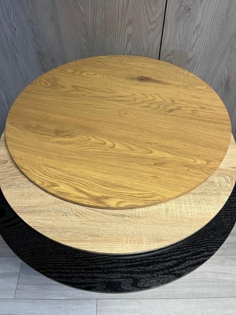 Stół okrągły VICTORY DARK WOOD 70 cm GOLD