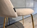 Krzesło tapicerowane CAMILA GREY VELVET GOLD