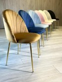 Krzesło tapicerowane CAMILA TRUFLE VELVET GOLD