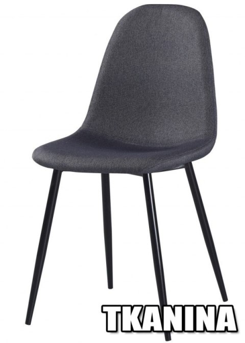 Krzesło tapicerowane GIULIA FABRIC DARK GREY