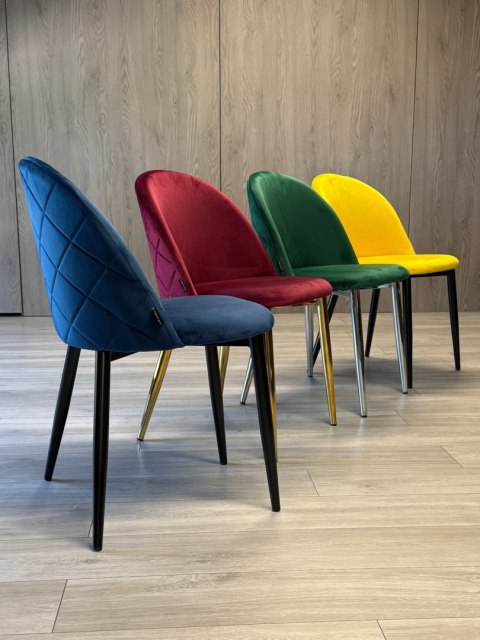 Krzesło tapicerowane GLORIA BLUE VELVET