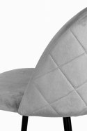 Krzesło tapicerowane GLORIA LIGHT GREY VELVET