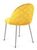 Krzesło tapicerowane GLORIA MUSTARD VELVET SILVER