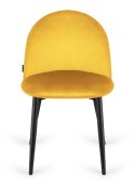 Krzesło tapicerowane GLORIA MUSTARD VELVET