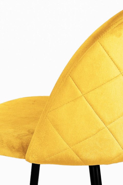 Krzesło tapicerowane GLORIA MUSTARD VELVET