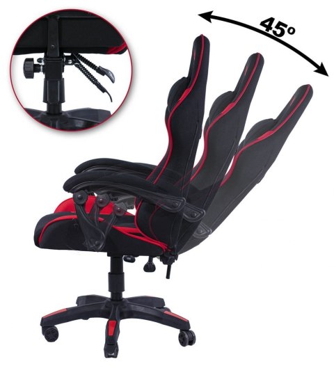 Fotel gamingowy HERO RED FABRIC II GATUNEK
