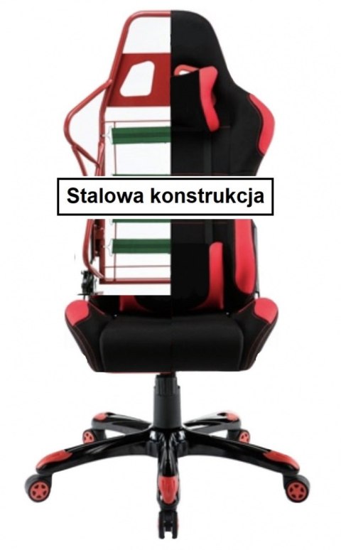Fotel gamingowy HERO RED FABRIC II GATUNEK
