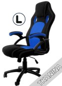 Fotel obrotowy do biurka CARRERA L BLUE FABRIC