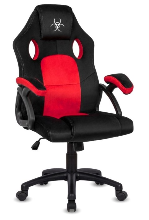 .Fotel obrotowy do biurka CARRERA M ALCANTARA BLACK + RED
