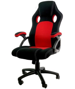 Fotel obrotowy do biurka CARRERA L RED FABRIC