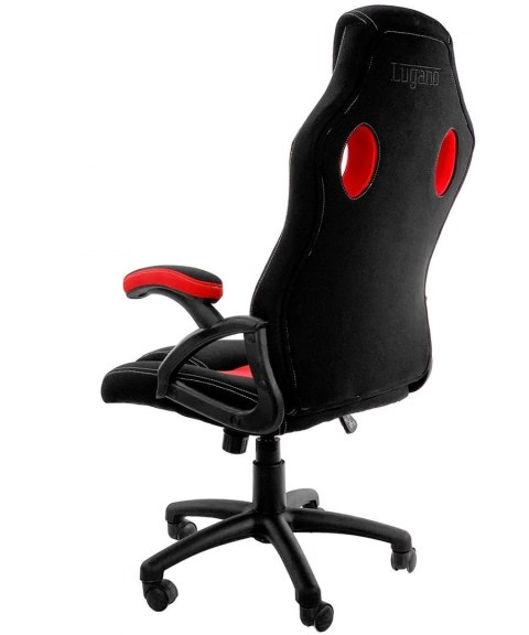 Fotel obrotowy do biurka CARRERA L RED FABRIC