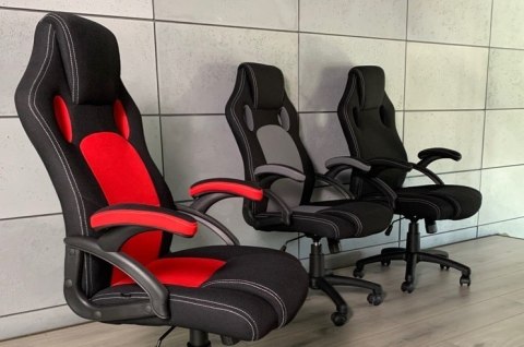 Fotel obrotowy do biurka CARRERA L RED FABRIC