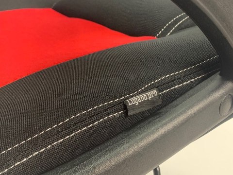 Fotel obrotowy do biurka CARRERA L RED FABRIC