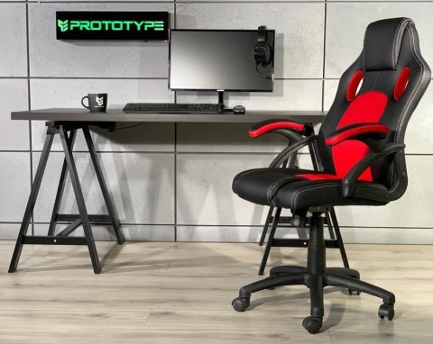 Fotel obrotowy do biurka CARRERA L RED PU II GATUNEK