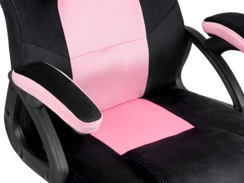 Fotel obrotowy do biurka CARRERA M ALCANTARA BLACK + PINK