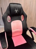 Fotel obrotowy do biurka CARRERA M ALCANTARA BLACK + PINK