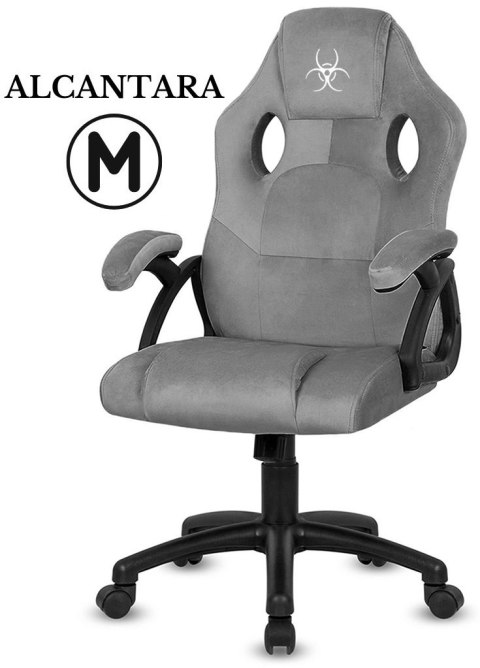 Fotel obrotowy do biurka CARRERA M ALCANTARA GREY NEW