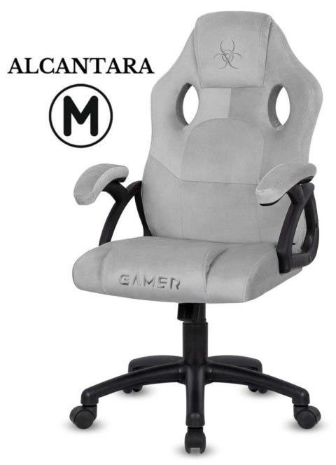 Fotel obrotowy do biurka CARRERA M ALCANTARA GREY