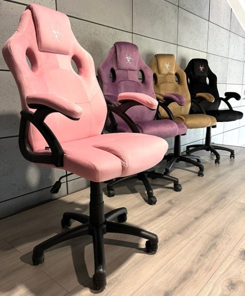 Fotel obrotowy do biurka CARRERA M ALCANTARA PINK