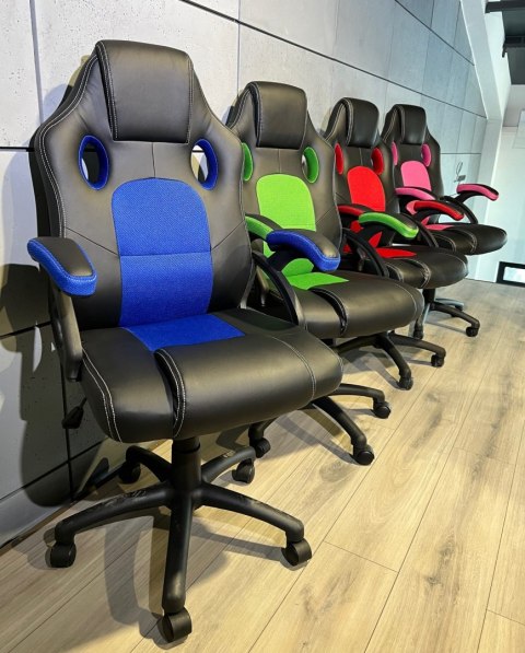 Fotel obrotowy do biurka CARRERA M BLUE PU