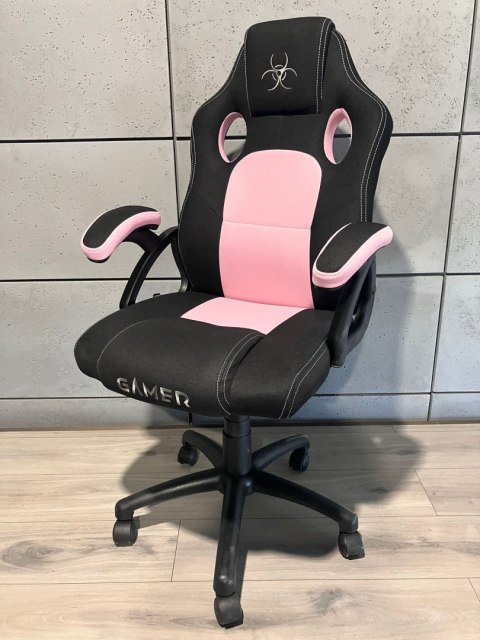 Fotel obrotowy do biurka CARRERA M PINK FABRIC