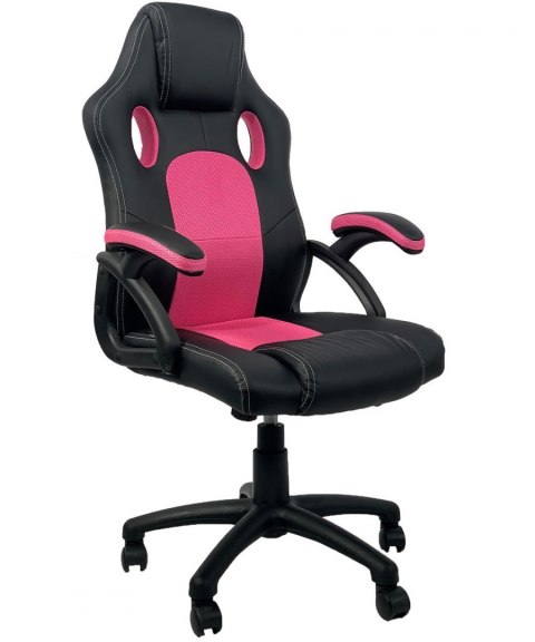 Fotel obrotowy do biurka CARRERA M PINK PU