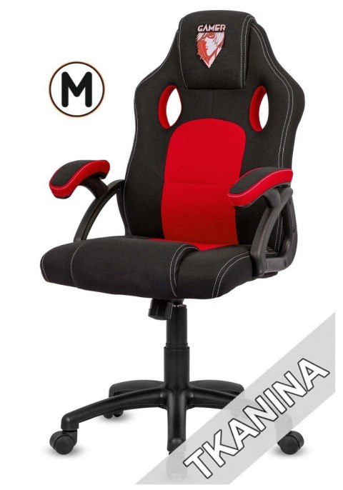 Fotel obrotowy do biurka CARRERA M RED YAKUZA FABRIC